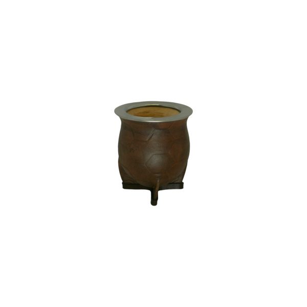 MATE CAMIONERO ACERO LISO Y CUERO TALLADO - Imagen 4