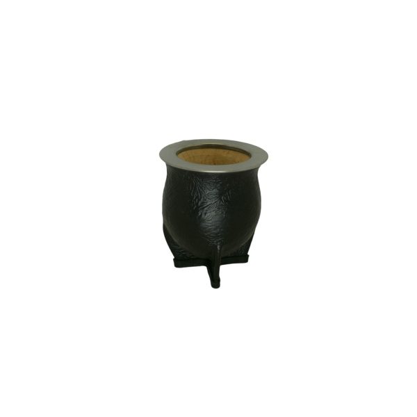 MATE CAMIONERO ACERO LISO Y CUERO TALLADO - Imagen 2