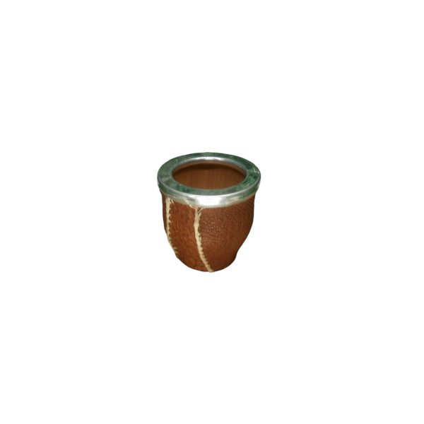 MATE ALGARROBO CON CUERINA Y TIENTO (ÑANDU) - Imagen 3