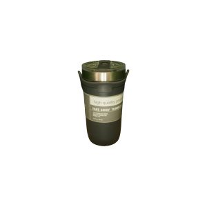 VASO TERMICO ACERO C/TAPA ACRILICO Y CORREA DE SILICONA 500ML