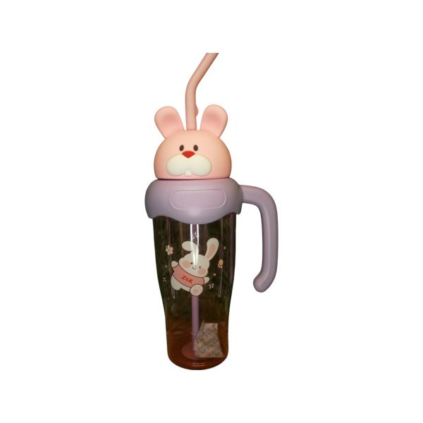 VASO INFANTIL PLASTICO CON ASA Y SORBETE - Imagen 3