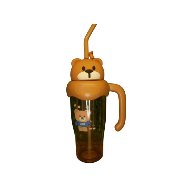 VASO INFANTIL PLASTICO CON ASA Y SORBETE