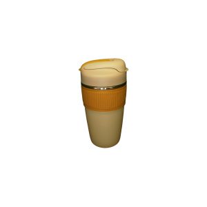 VASO TERMICO ACERO C/AGARRADERA DE GOMA Y DOBLE PICO PASTEL