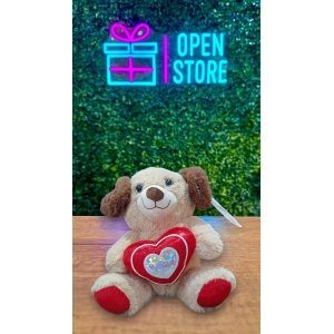 PELUCHE ANIMAL 8" CON CORAZON (66039)