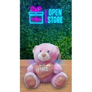 PELUCHE OSO LILA C/CORAZON BE MINE