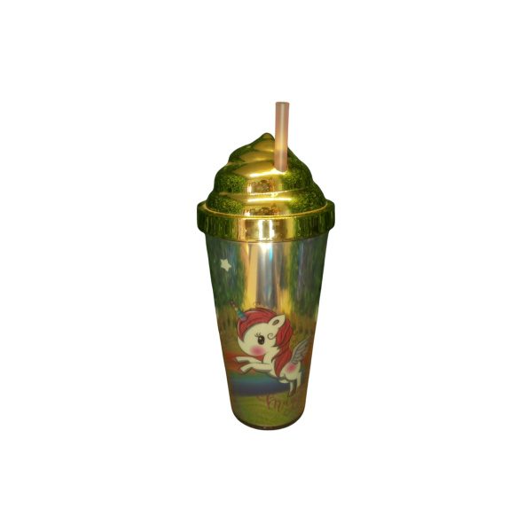 VASO ACRILICO UNICORNIO TAPA HELADO