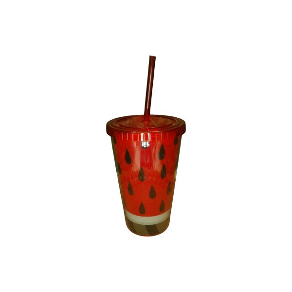 VASO ACRILICO LAMINA SANDIA