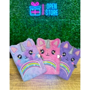 DIARIO INTIMO A5 PELUCHE UNICORNIO / GATITO
