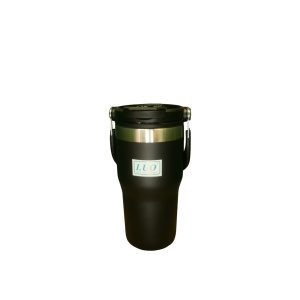 VASO TERMICO ACERO LUO 600ML DOBLE PICO (NEGRO / MARRON)