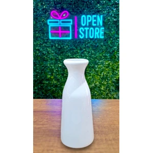 FLORERO CERAMICA BLANCO 17CM