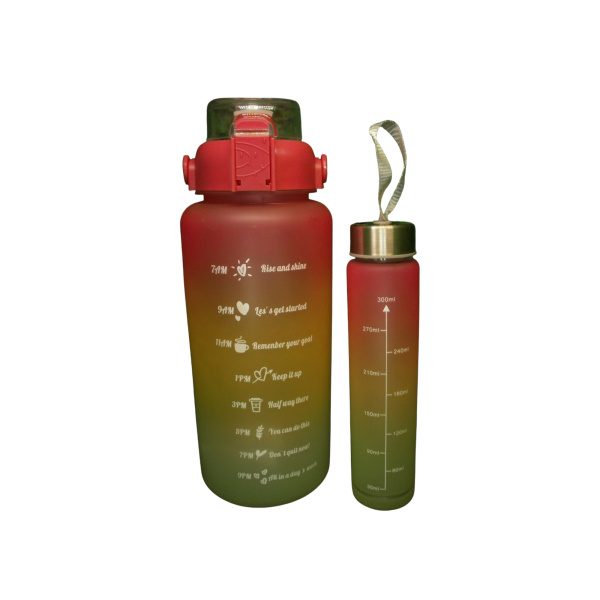 BOTELLA PLASTICO MOTIVACIONAL 2L NEGRA/MULTICOLOR - Imagen 4