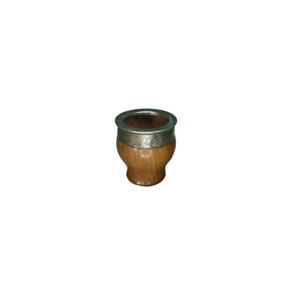 MATE IMPERIAL ALGARROBO ALPACA CINCELADA