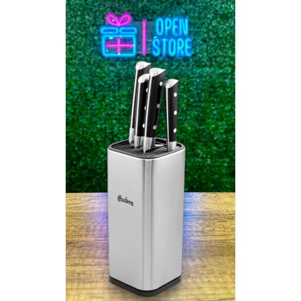 SET CUCHILLAS X4 + SOPORTE ACERO HUDSON