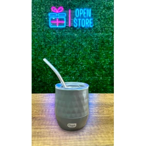 MATE PLASTICO CON TAPA Y BOMBILLA AVA