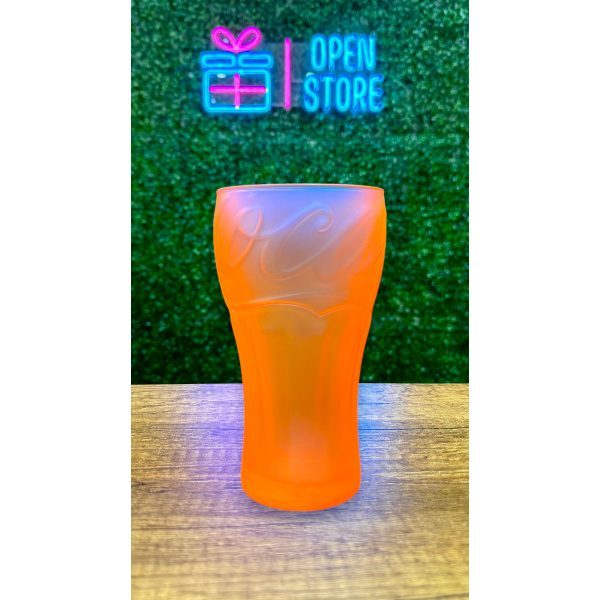 SET X 4 VASOS VIDRIO FLUO COCA COLA - Imagen 3