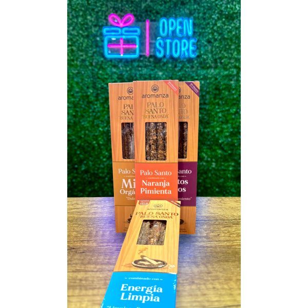 SAHUMERIO PALO SANTO BUENA ONDA EN CAJA AROMANZA