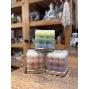 VELA PERFUMADA TRICOLOR CUADRADA