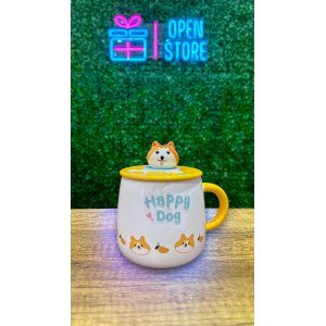 TAZA CON CUCHARA Y TAPA PERRITO