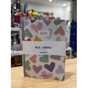 CUADERNO LIBRETA 20X25 PACK X2 WATERMELON