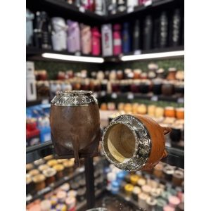 MATE TORPEDO CON VIROLA DE ALPACA CINCELADA