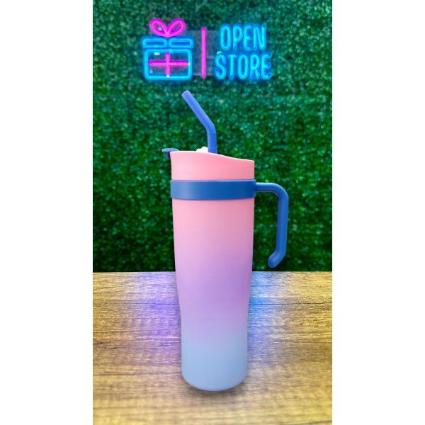 VASO PLASTICO TIPO QUENCHER 1.2L DEGRADE TRENDY - Imagen 3