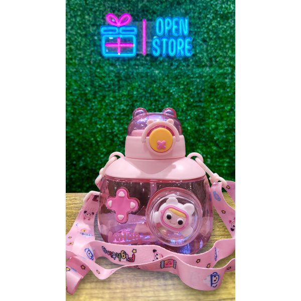 BOTELLA INFANTIL PLASTICO AUTOMATICA JOYSTICK CON CORREA
