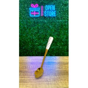 CUCHARA METAL DORADA CON MANGO