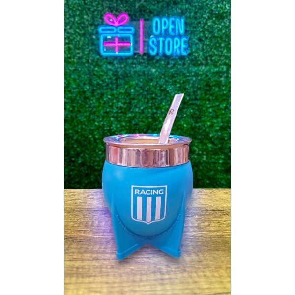 MATE PAMPA XL FUTBOL VIROLA ACERO (RACING)