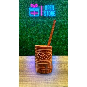MATE DE CAÑA TACUARA CON BOMBILLA