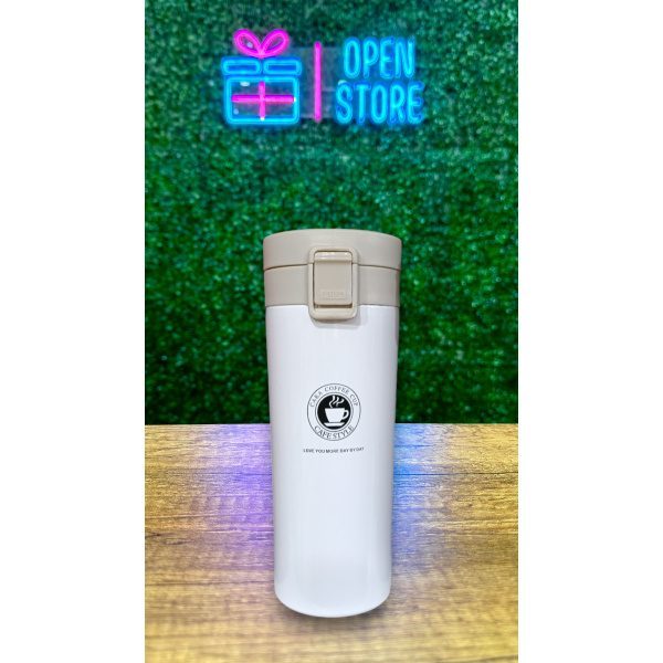 VASO TERMICO ACERO C/TRABA (PLATEADO - CAFE - BLANCO) - Imagen 3