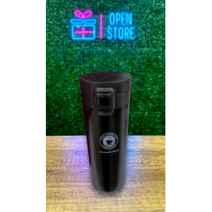 VASO TERMICO ACERO C/TRABA (NEGRO - FUCSIA)