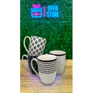 TAZA CON LINEAS Y FORMAS GEOMETRICAS