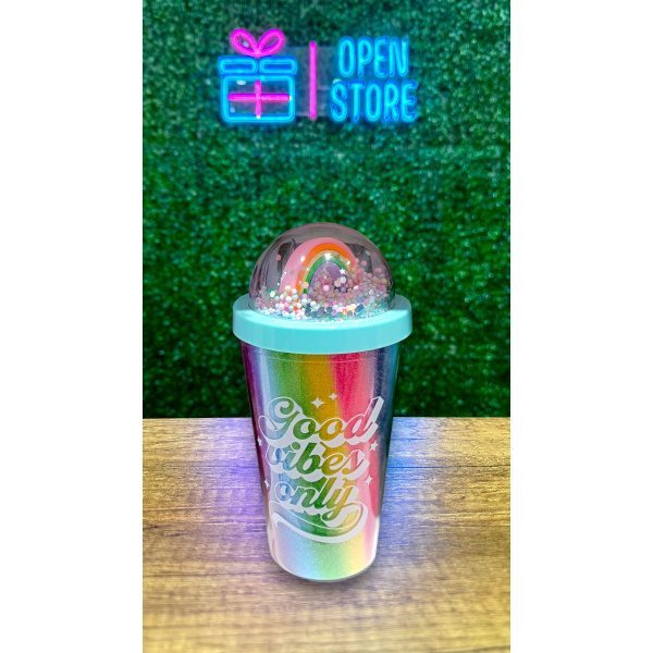 VASO ACRILICO ARCOIRIS 3D CHIMOLA