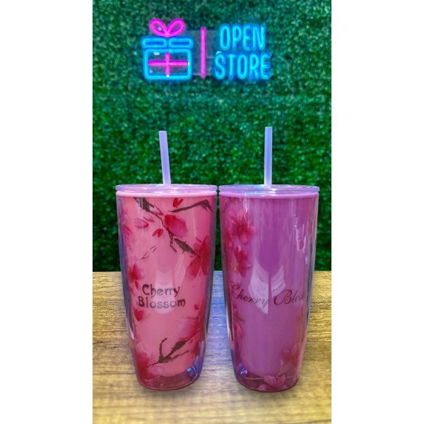 VASO ACRILICO XL LAMINA FLORES