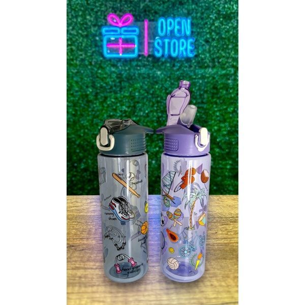 BOTELLA INFANTIL PLASTICO CON PICO 800ML