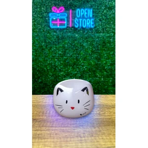 MATE CERAMICA GATO BLANCO