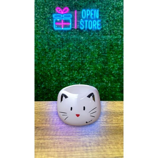 MATE CERAMICA GATO BLANCO