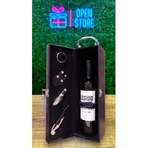 SET VINO CAJON PARA BOTELLA