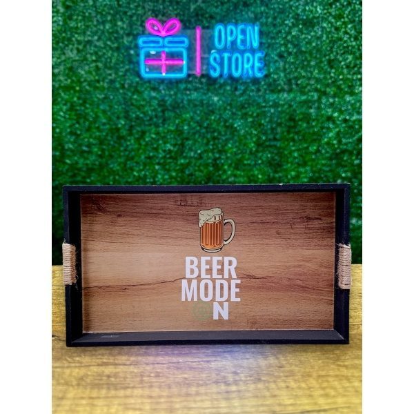 BANDEJA NEGRA BEER 35X20CM