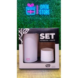 SET VERTEDOR + MATE PLASTICO C/TAPA ACRILICO QUO