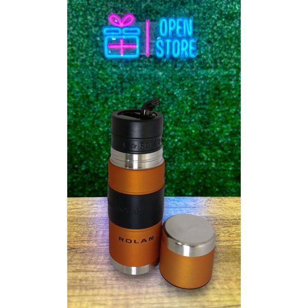 MATE LISTO ACERO 500ML (NEGRO-MARRON) - Imagen 2