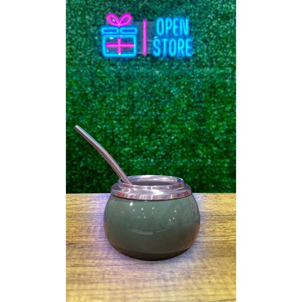 MATE CRIOLLO CERAMICA Y ACERO