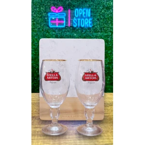 COPAS STELLA ARTOIS 330ML X2 + TABLA MARMOL EN CAJA
