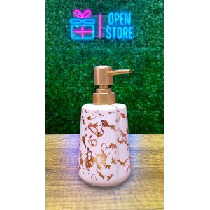 DISPENSER CERAMICA BLANCO Y ORO 412306