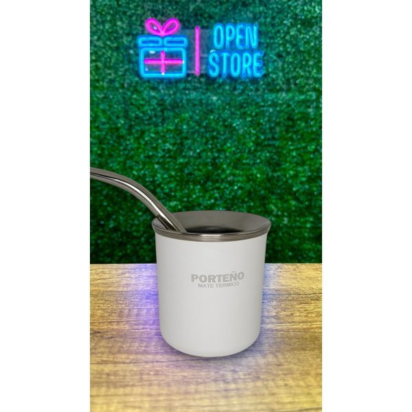 MATE ACERO PORTEÑO C/BOMBILLA Y PACKAGING - Imagen 2