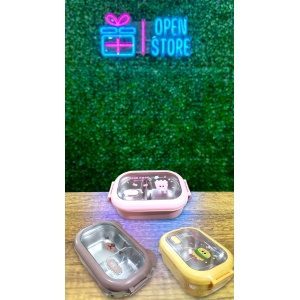 VIANDA CON INTERIOR DE ACERO INFANTIL DE 2 DIVISIONES