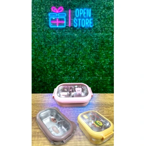 VIANDA CON INTERIOR DE ACERO INFANTIL DE 2 DIVISIONES