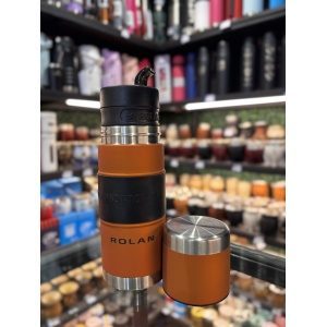 MATE LISTO ACERO 500ML (NEGRO-MARRON)