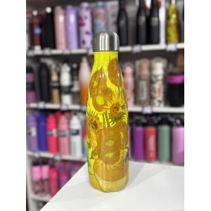 BOTELLA ACERO 500ML CON TAPA A ROSCA DISEÑO VAN GOGH / ANIMAL PRINT
