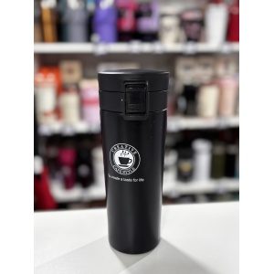 VASO TERMICO ACERO CON TRABA (NEGRO )
